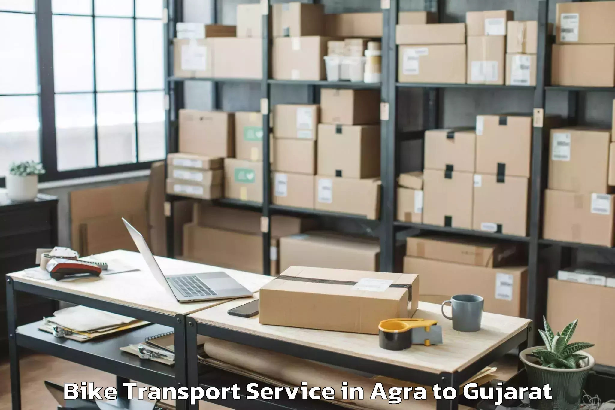 Book Agra to Kanodar Bike Transport Online